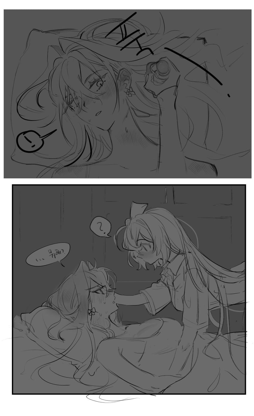 ouro kronii and nanashi mumei (hololive and 1 more) drawn by eus_ing