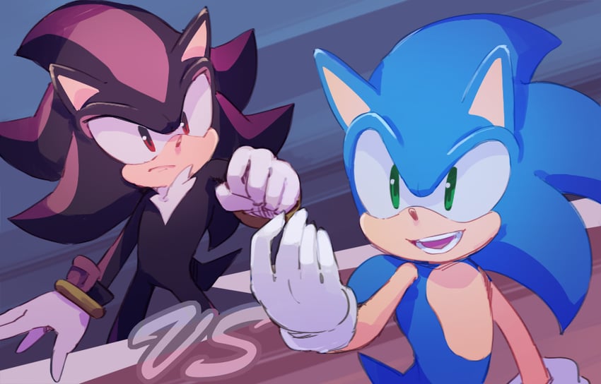 sonic the hedgehog and shadow the hedgehog (sonic and 1 more) drawn by msg01