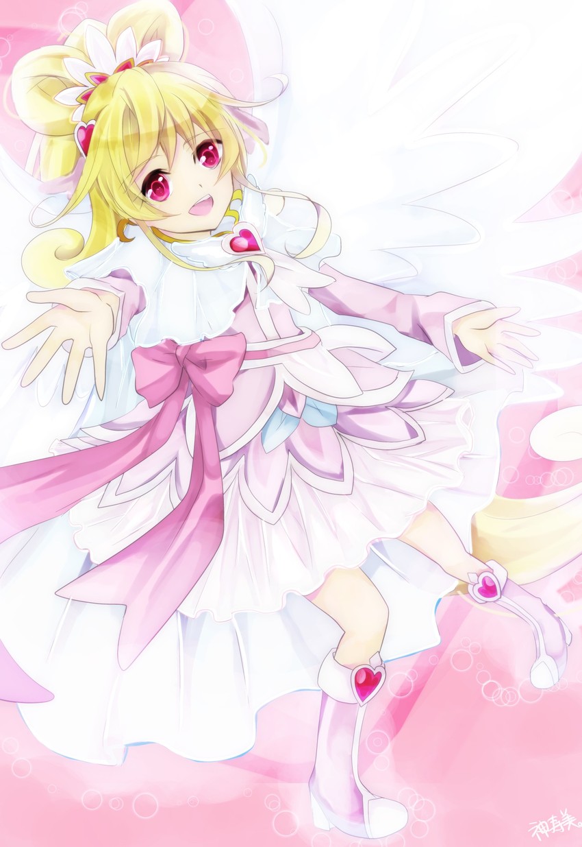 aida mana and cure heart (precure and 1 more) drawn by 95kazumi