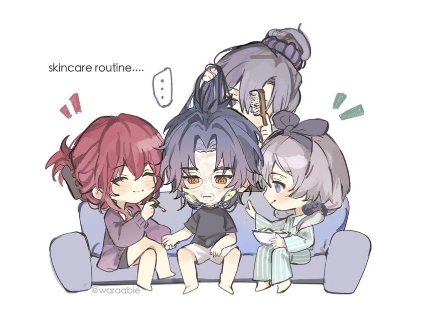 firefly, kafka, silver wolf, and blade (honkai and 1 more) drawn by warable