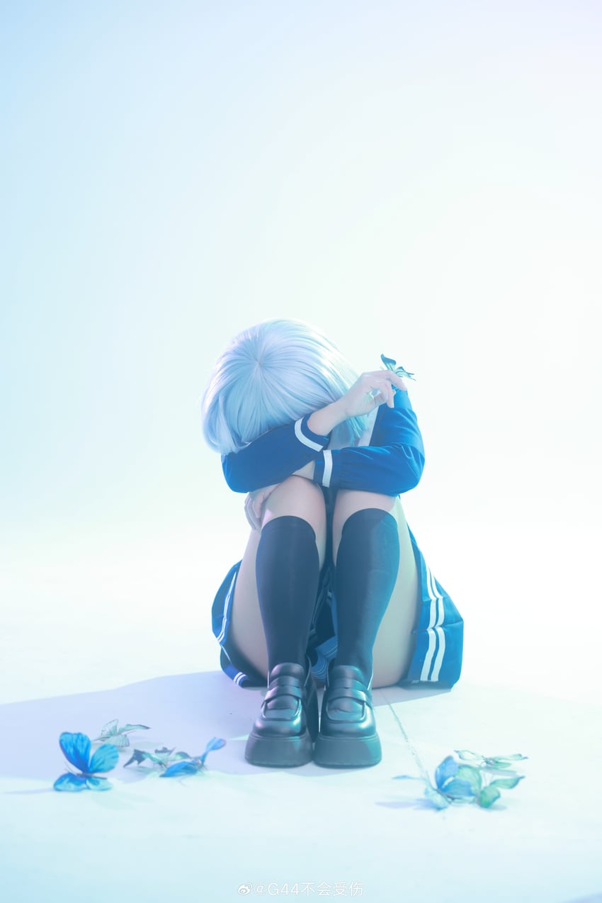 kurata mashiro (bang dream!) drawn by jisi_si_(cosplayer) and xiaomingming_buyao_shoushang_(photographer)