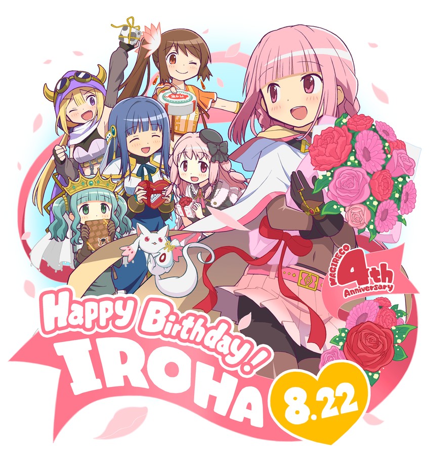 tamaki iroha, nanami yachiyo, futaba sana, yui tsuruno, tamaki ui, and 2 more (mahou shoujo madoka magica and 1 more) drawn by gecchu