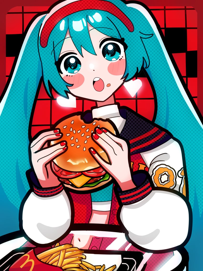 hatsune miku (vocaloid and 1 more) drawn by sugarmonaka
