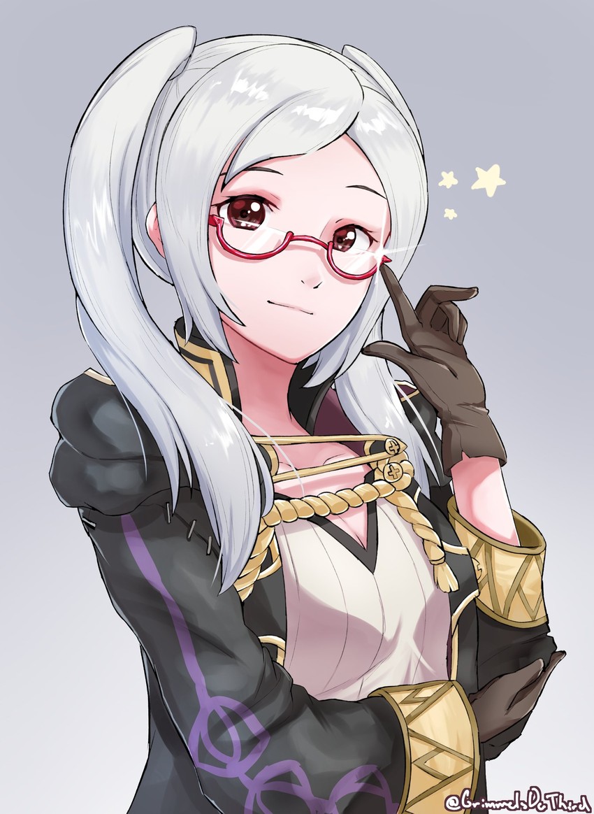 female robin (fire emblem and 2 more) drawn by grimmelsdathird