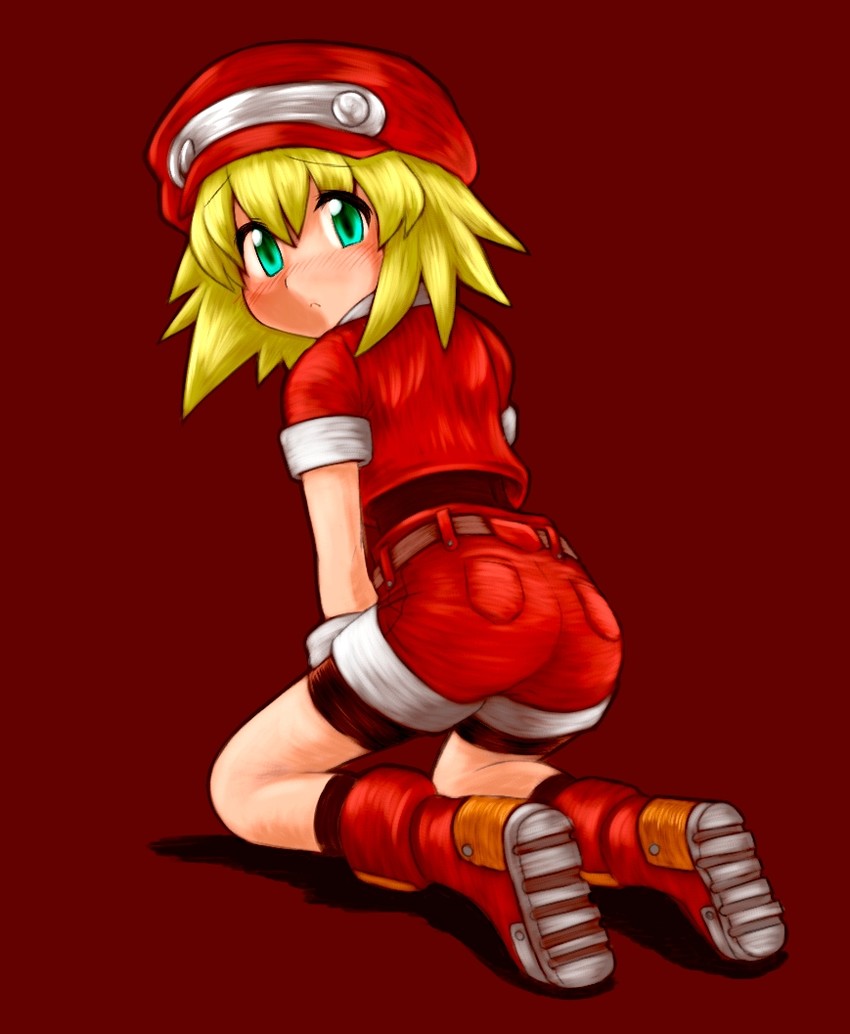 roll caskett (mega man and 1 more) drawn by m.m