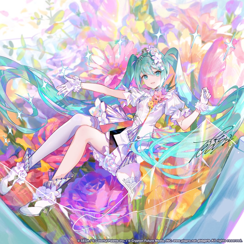 hatsune miku (vocaloid and 1 more) drawn by fuzichoco