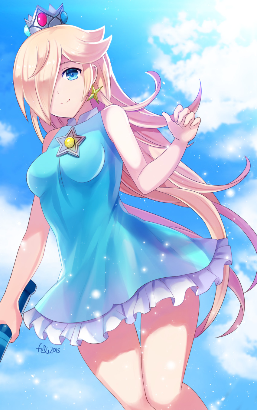 rosalina (mario and 3 more) drawn by felicia-val