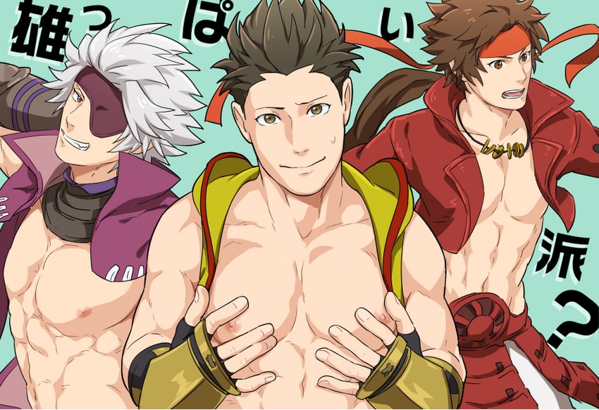 sanada yukimura, chousokabe motochika, and tokugawa ieyasu (sengoku basara) drawn by jigoku_meguri