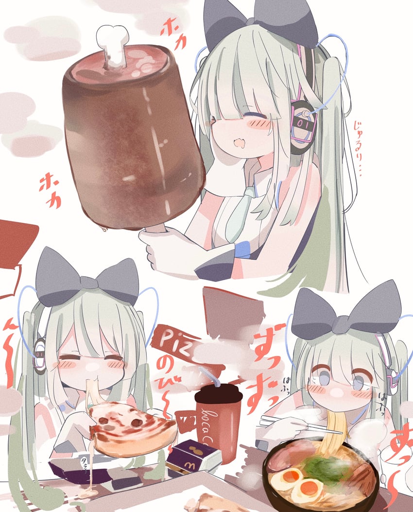 hatsune miku and magical mirai miku (vocaloid and 2 more) drawn by syare_0603