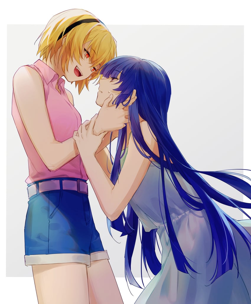 furude rika and houjou satoko (higurashi no naku koro ni and 1 more) drawn by araratake