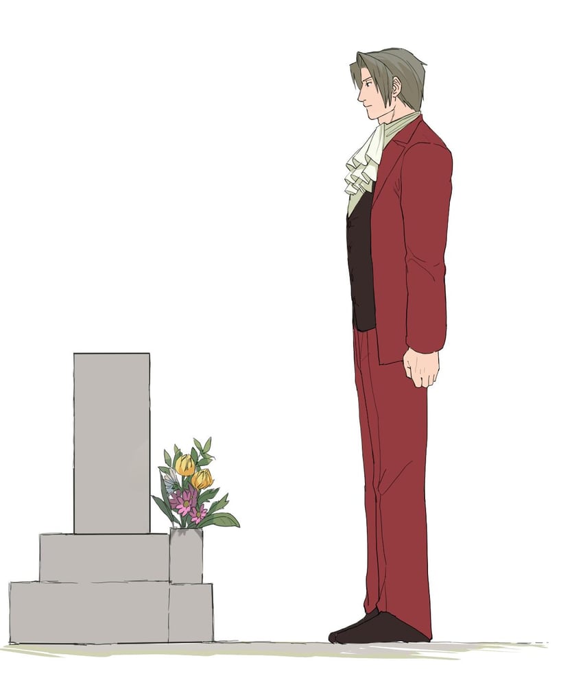 miles edgeworth (ace attorney) drawn by hachi_goma47