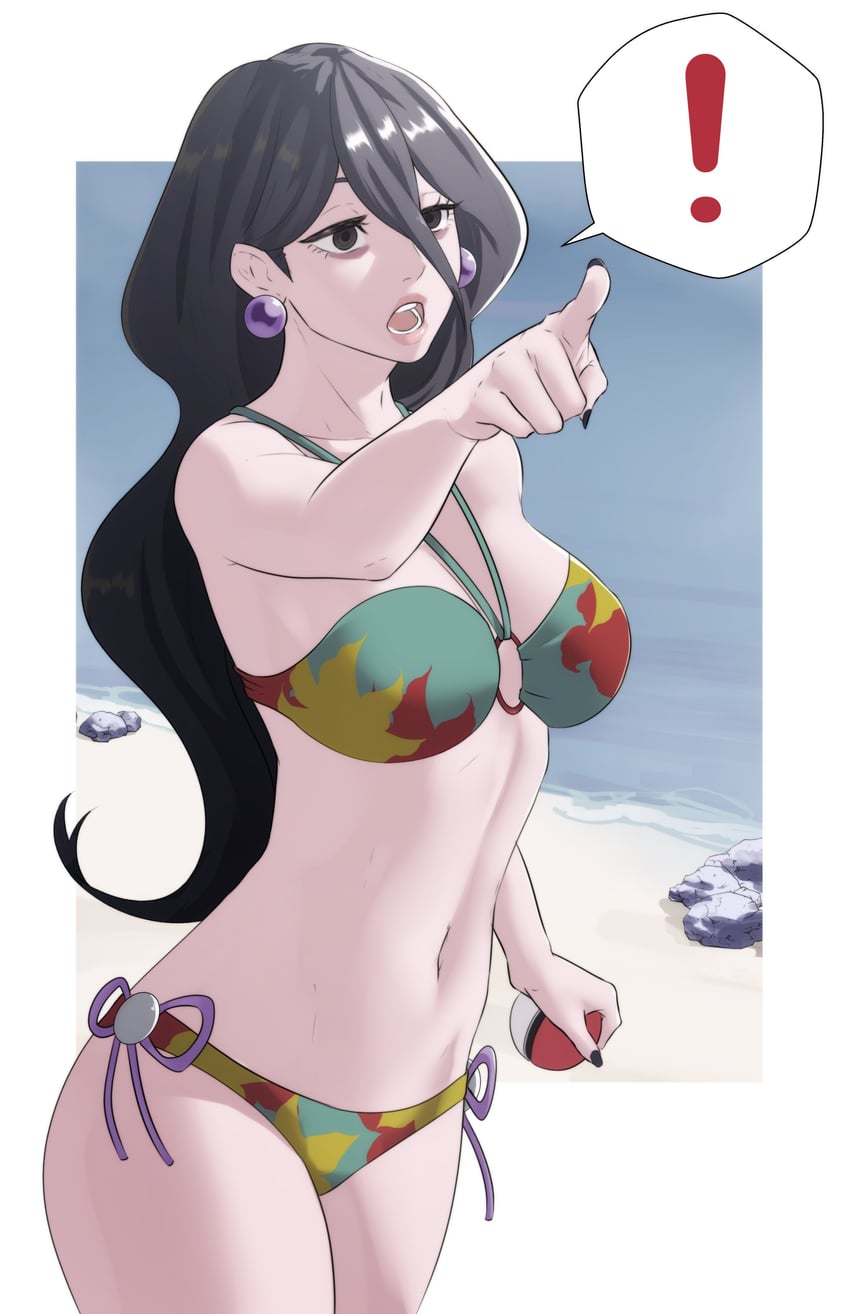 hex maniac and swimmer (pokemon and 2 more) drawn by pomelomelon