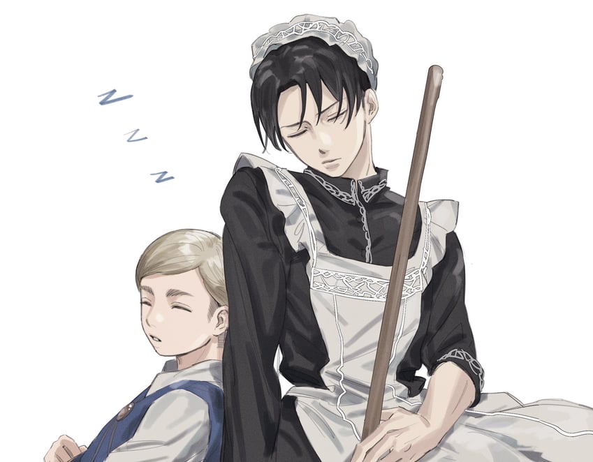 levi and erwin smith (shingeki no kyojin) drawn by tomatoliz