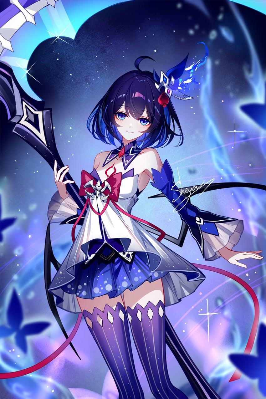 seele vollerei (honkai and 1 more) drawn by sheya