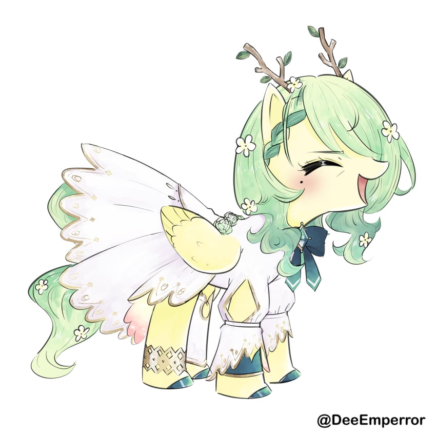 ceres fauna and fluttershy (hololive and 3 more) drawn by dee_(deeemperror)