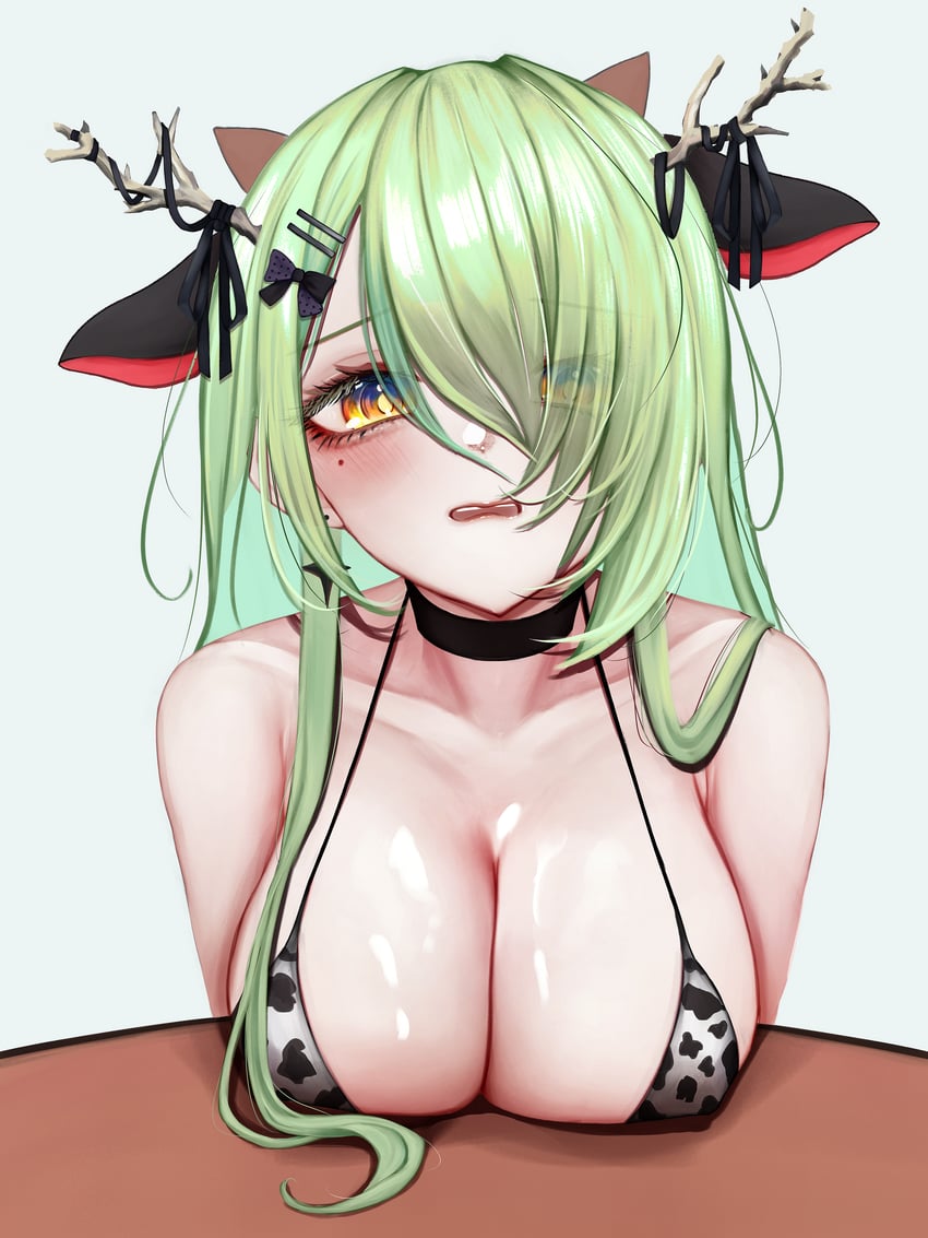 ceres fauna (hololive and 1 more) drawn by soju_ice