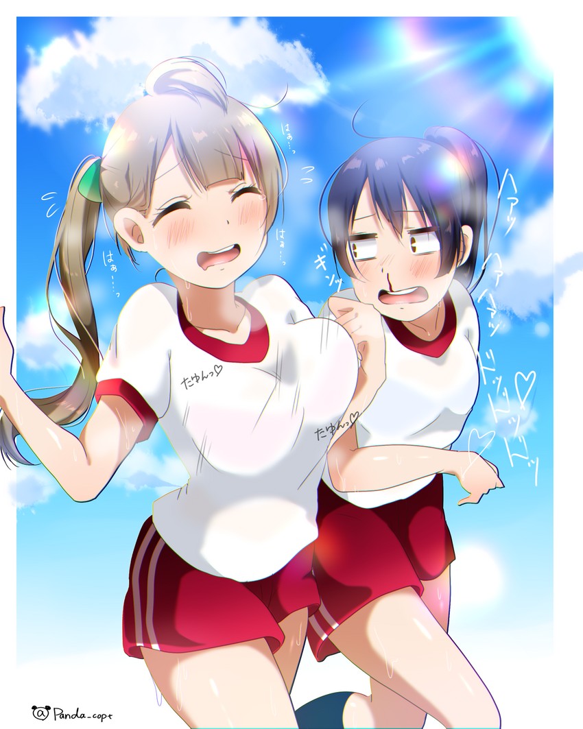 sonoda umi and minami kotori (love live! and 1 more) drawn by panda_copt