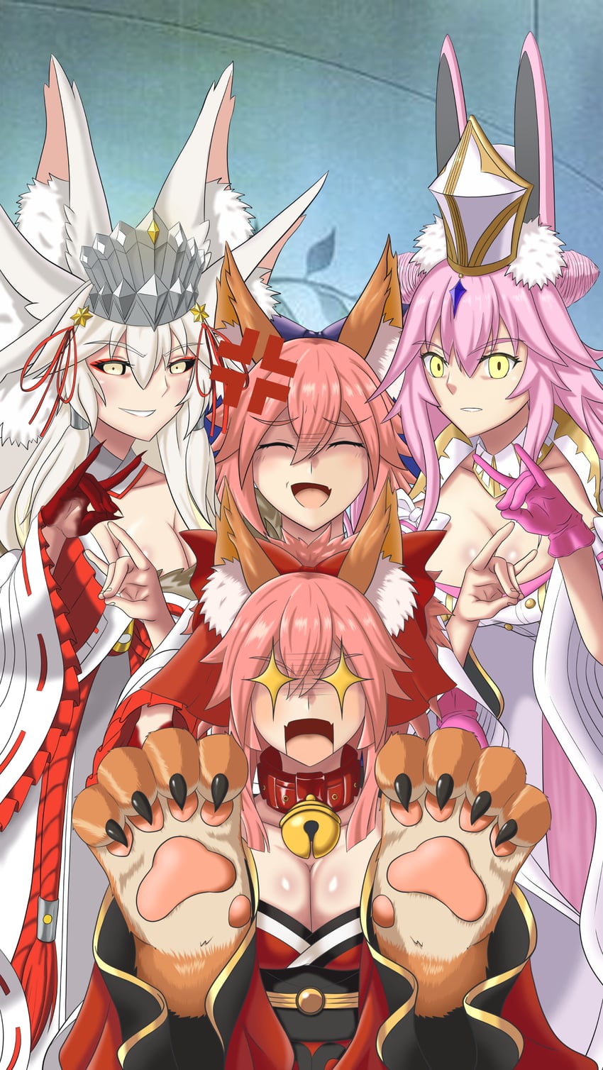 tamamo, tamamo no mae, tamamo cat, and koyanskaya (fate and 1 more) drawn by wish_man