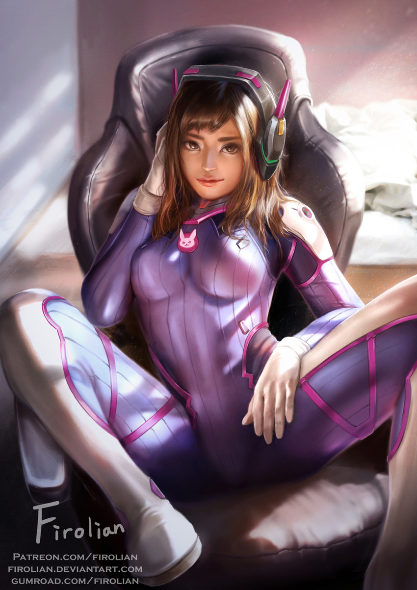 d.va (overwatch and 1 more) drawn by firolian