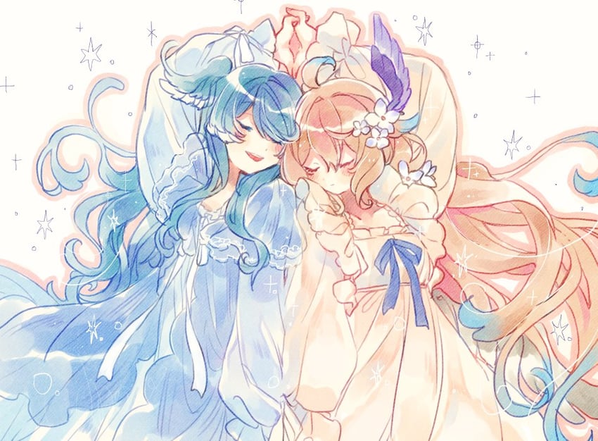 elira pendora and enna alouette (nijisanji and 1 more) drawn by meiwo_(meiwov0v0)
