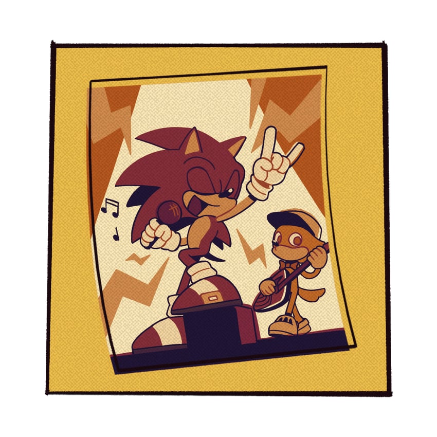 sonic the hedgehog and ian jr. (sonic and 1 more) drawn by digimin