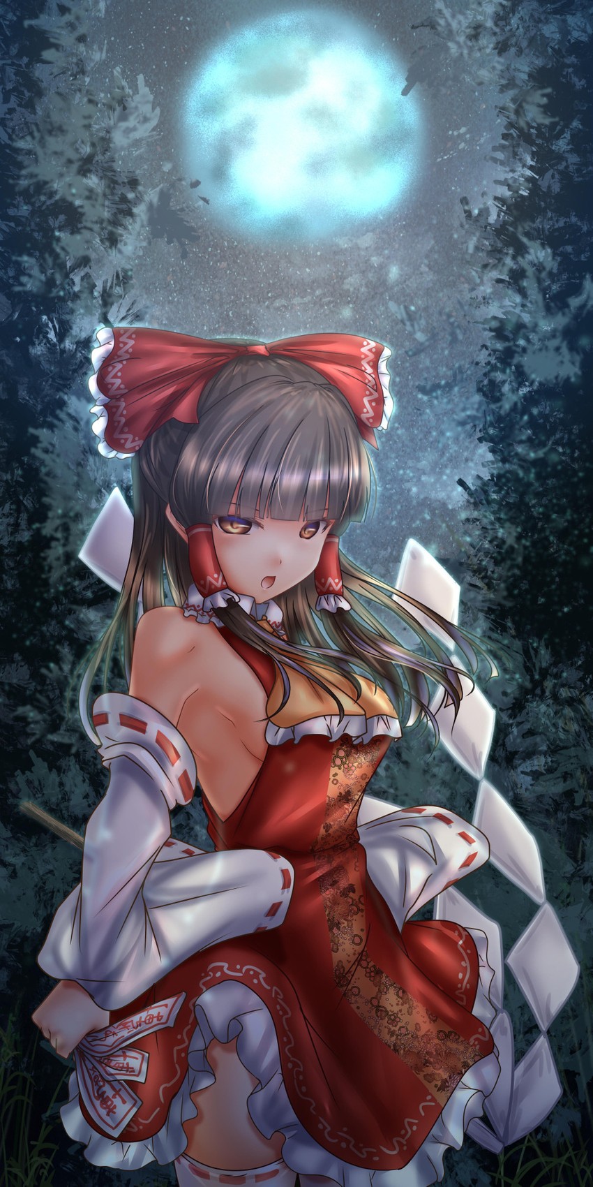hakurei reimu (touhou) drawn by shounen_(hogehoge)