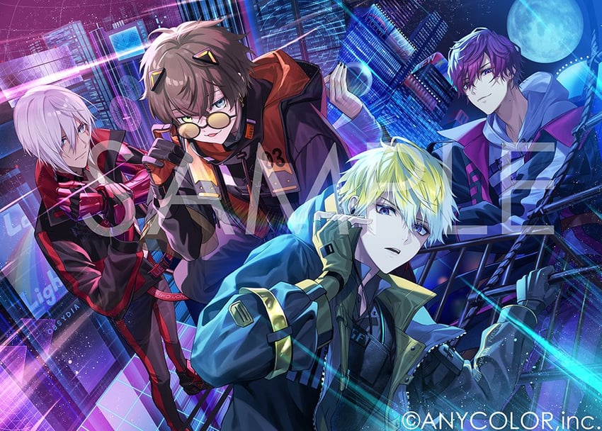 sonny brisko, alban knox, uki violeta, and fulgur ovid (nijisanji and 1 more) drawn by dolustoy