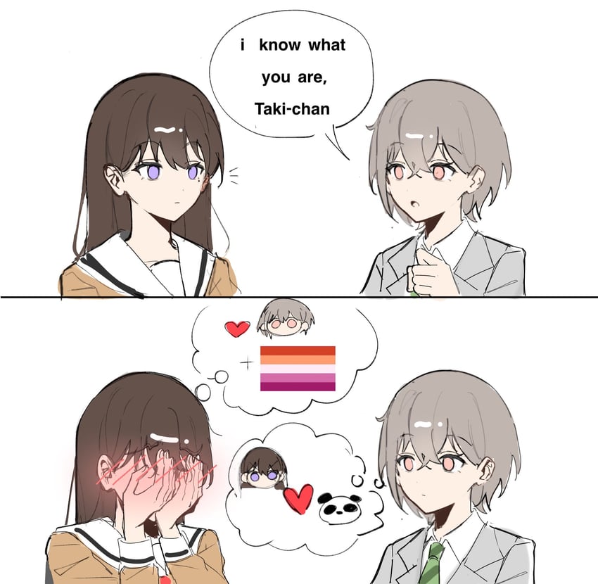 shiina taki and takamatsu tomori (bang dream! and 1 more) drawn by linh_3l