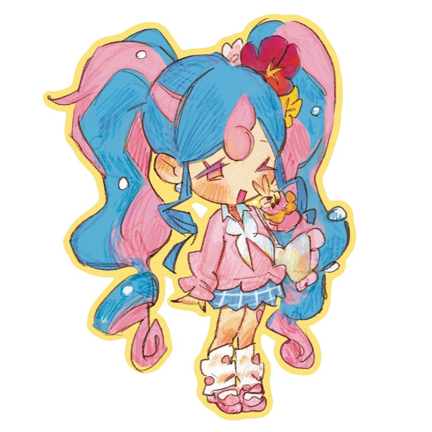hatsune miku and fairy miku (pokemon and 2 more) drawn by smolmushroomm