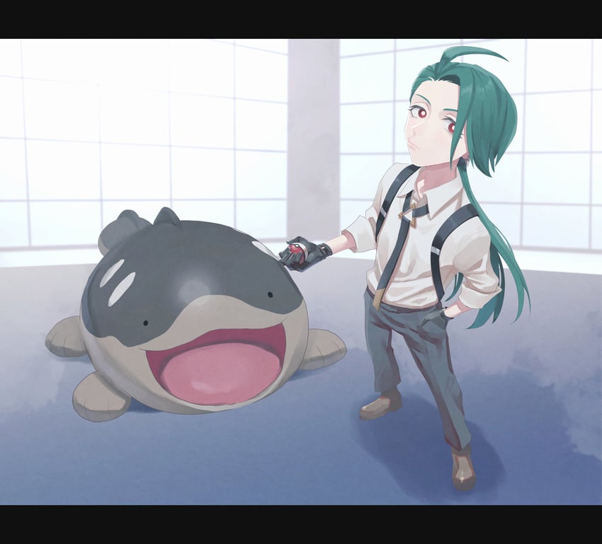 rika and clodsire (pokemon and 1 more) drawn by koma_neko