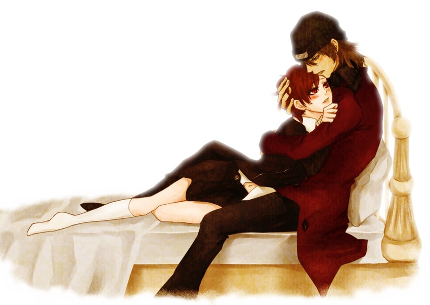 shiomi kotone and aragaki shinjirou (persona and 2 more) drawn by mmm0www