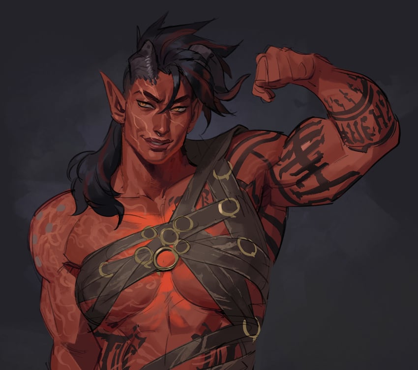 karlach (dungeons & dragons and 2 more) drawn by lady_santos