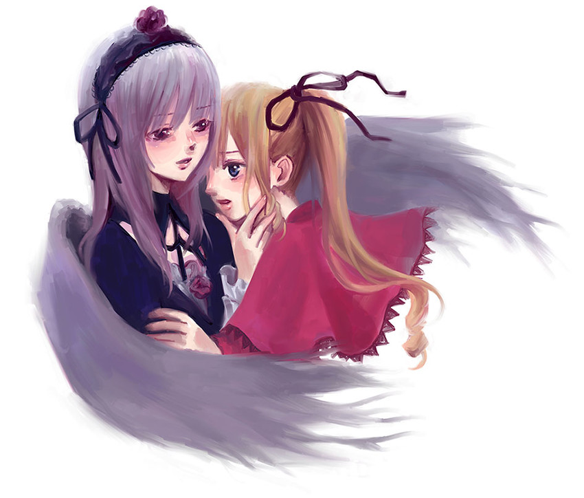 suigintou and shinku (rozen maiden) drawn by seta_(pixiv12660898)