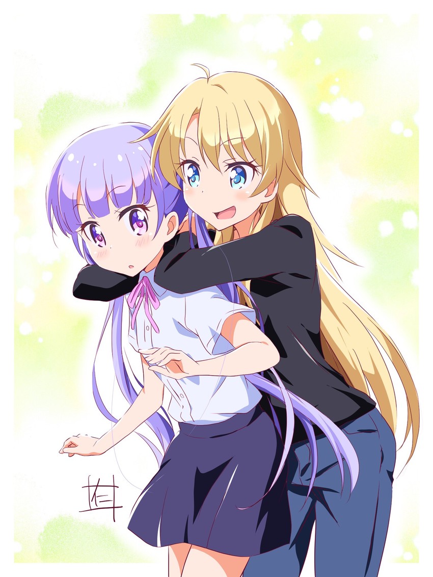 suzukaze aoba and yagami kou (new game!) drawn by nii_manabu
