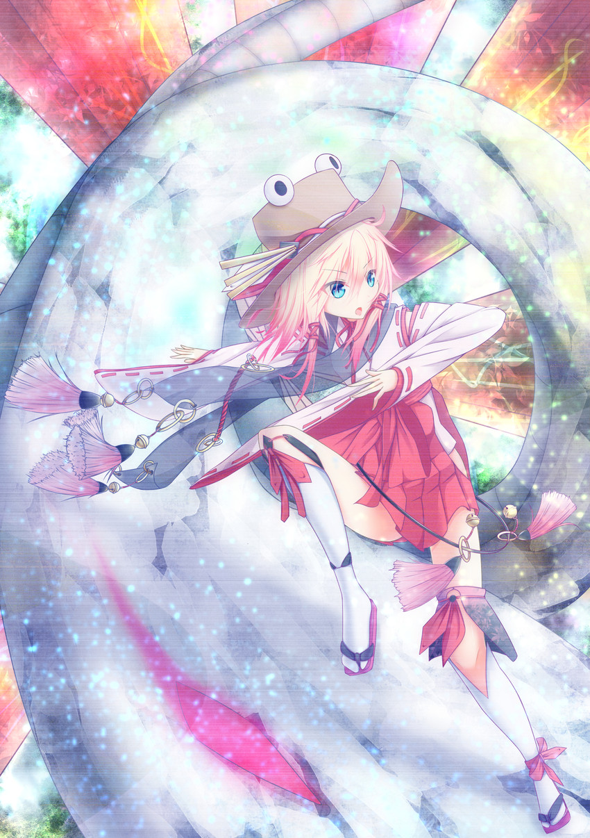 moriya suwako and mishaguji (touhou) drawn by nagishiro_mito