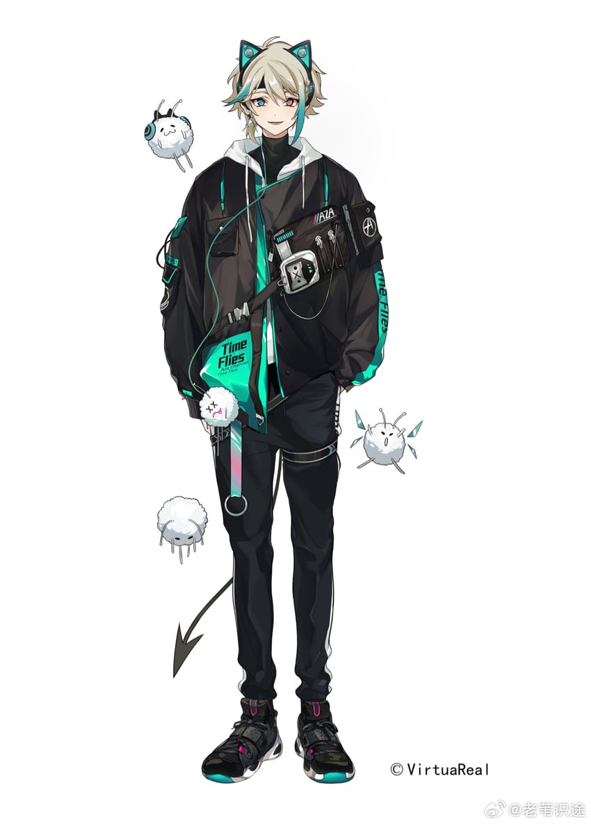 aza (nijisanji and 1 more) drawn by laowei_shi_tu
