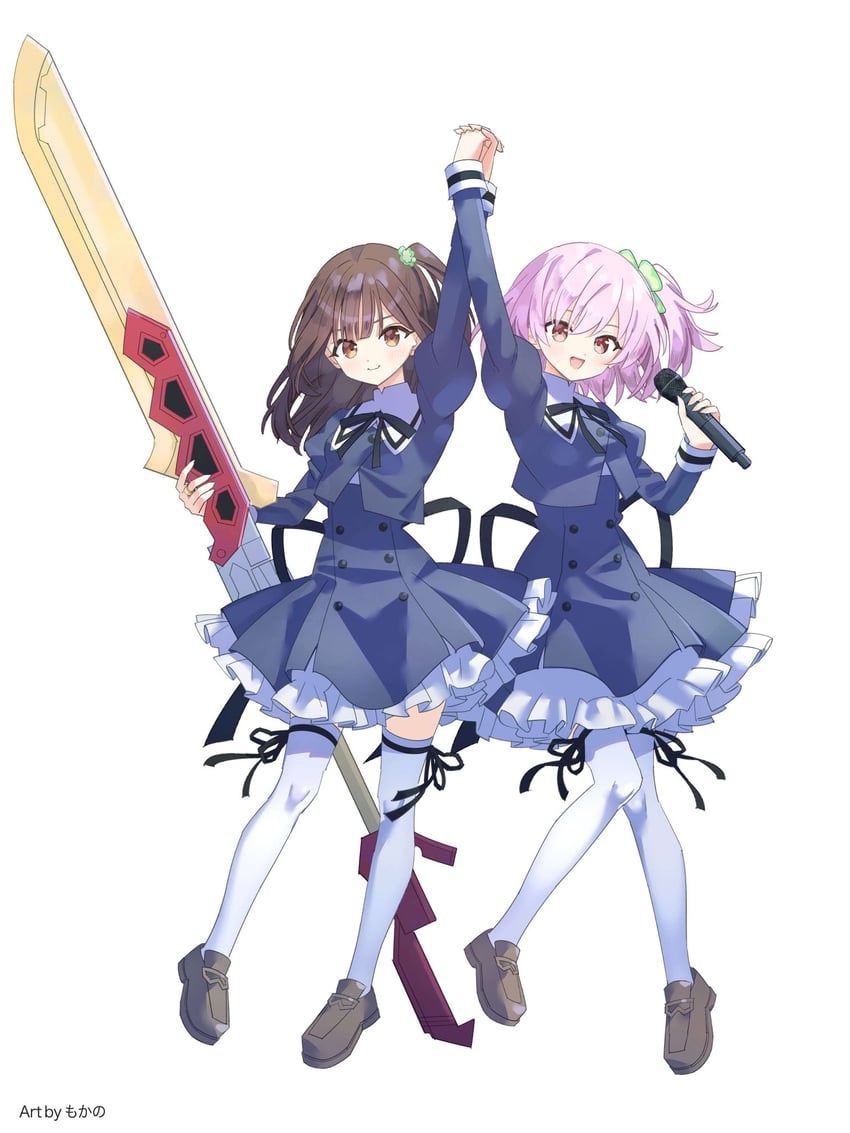 hitotsuyanagi riri and akao hikaru (real life and 1 more) drawn by youmtk1714