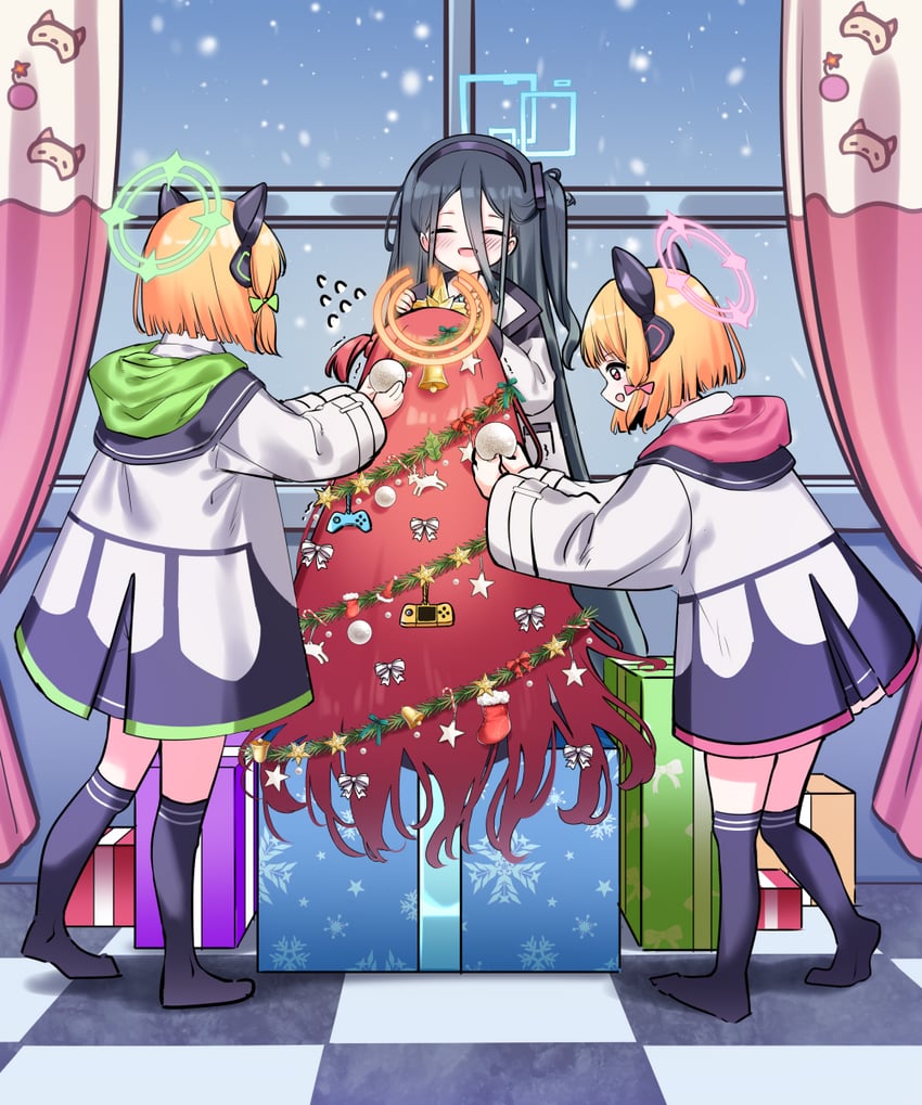 aris, momoi, midori, and yuzu (blue archive) drawn by ine_(ineinnen)