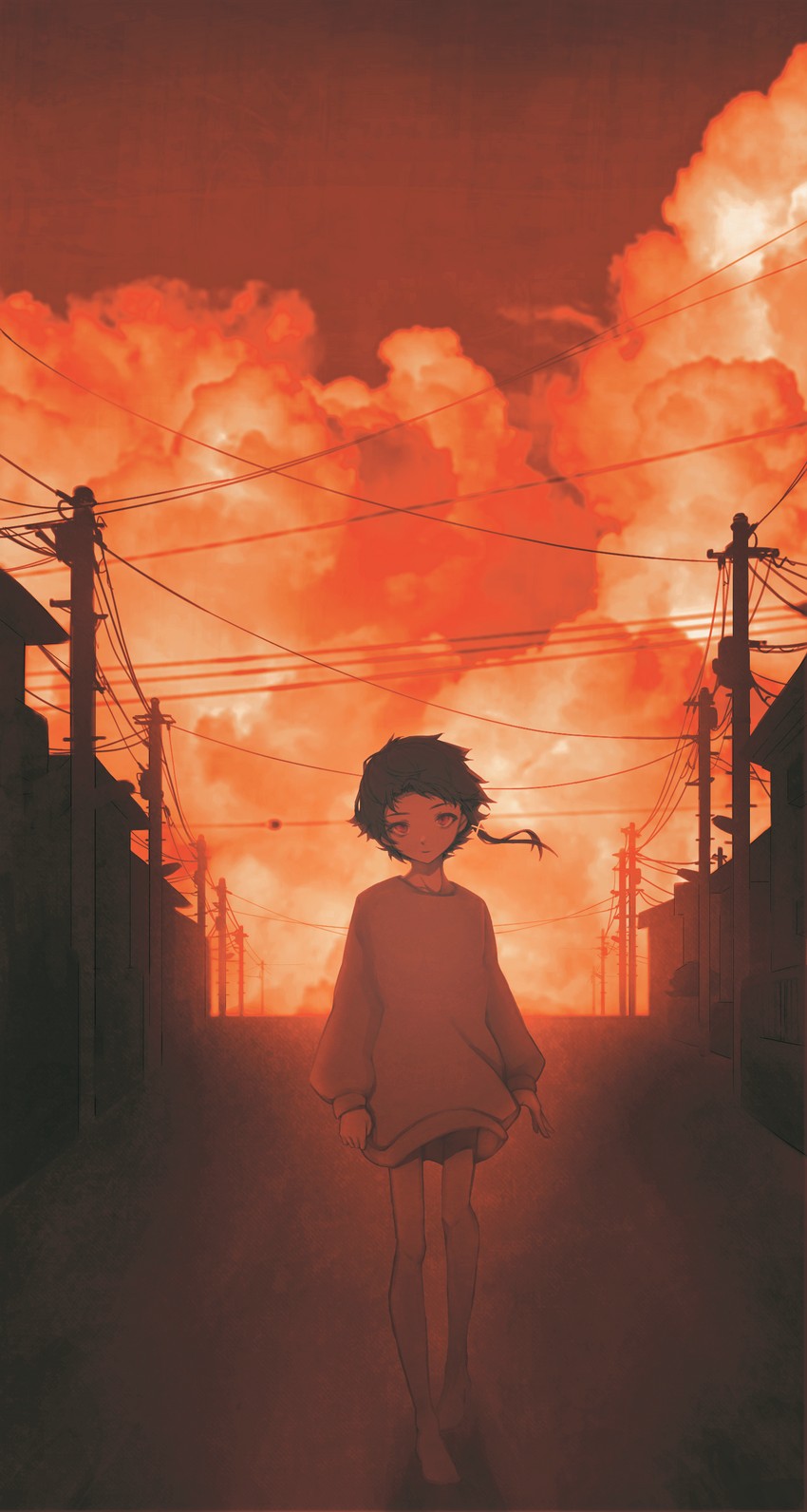 iwakura lain (serial experiments lain) drawn by dorothy_xi