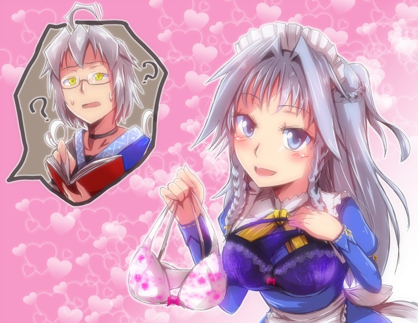 izayoi sakuya and morichika rinnosuke (touhou) drawn by rpg-exen