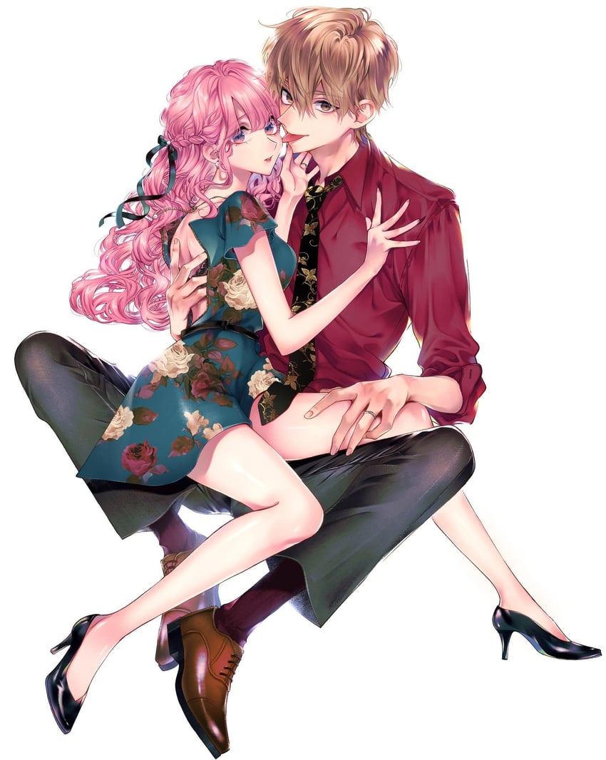sumi reika and inukai shuuji (inu to kuzu) drawn by asaga_iori