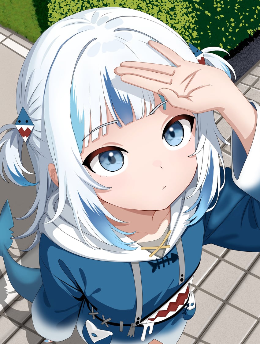 gawr gura (hololive and 1 more) drawn by furfik