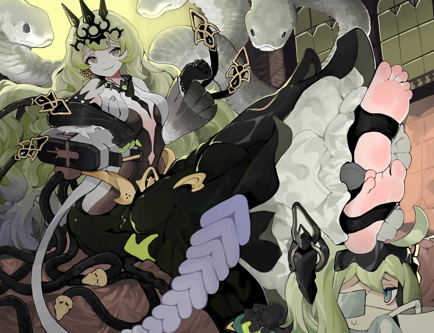 mobius and klein (honkai and 1 more) drawn by menthako