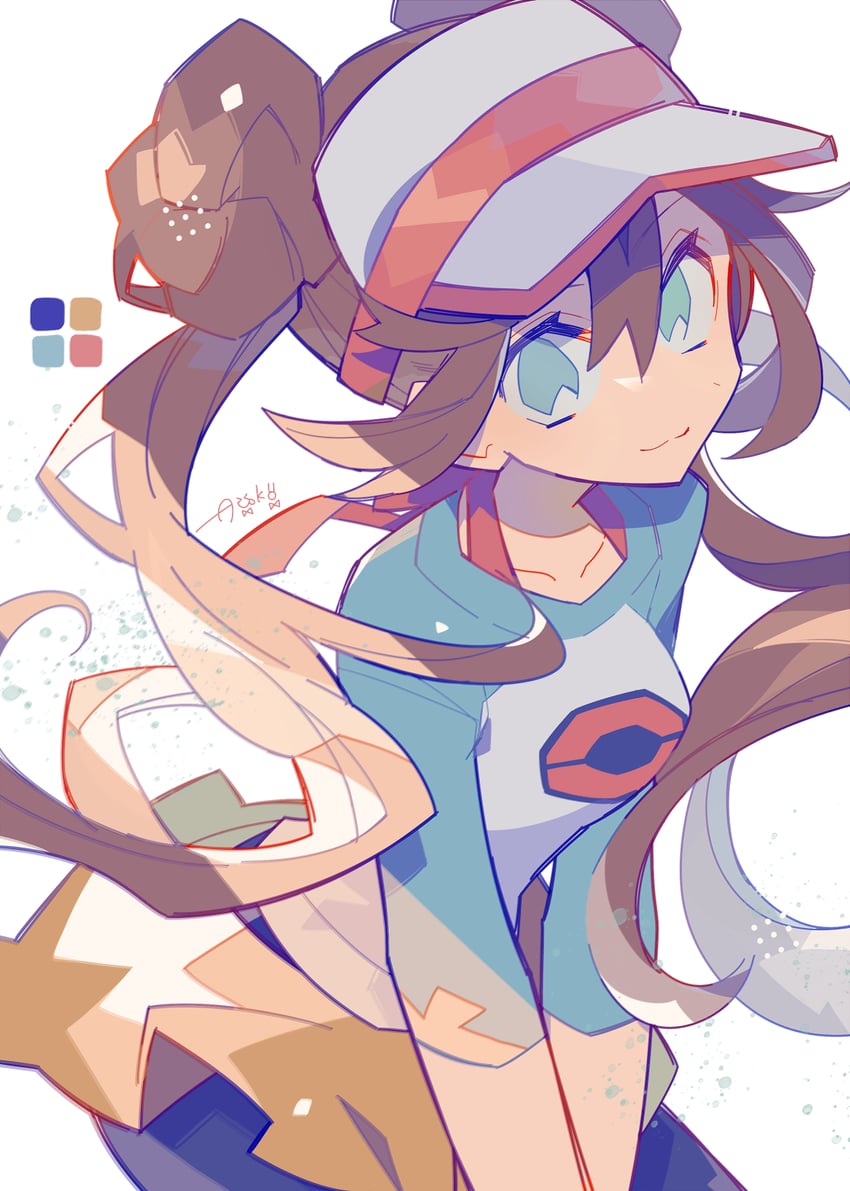 rosa (pokemon and 1 more) drawn by auko