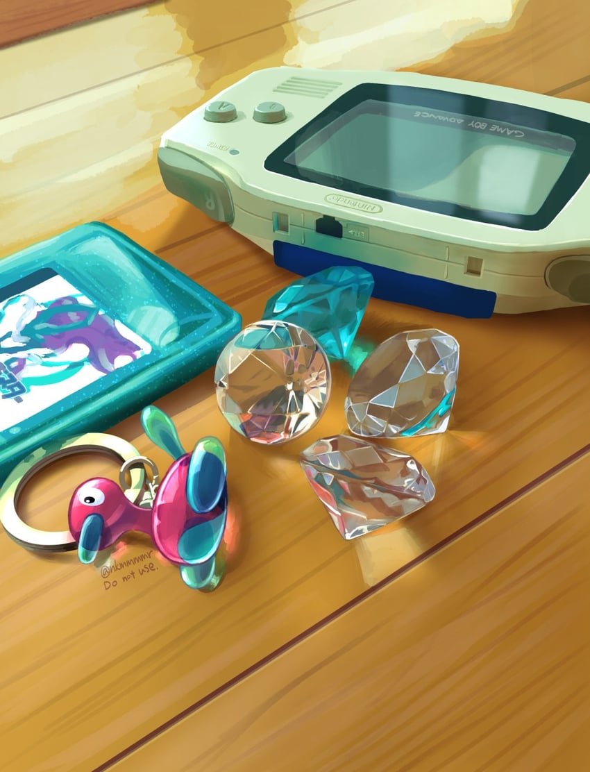 suicune and porygon2 (pokemon and 1 more) drawn by funahashi_(nkmmmmr)