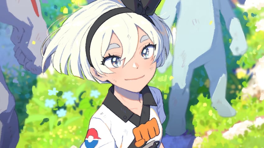 bea, machamp, and machop (pokemon and 1 more) drawn by 43_pon