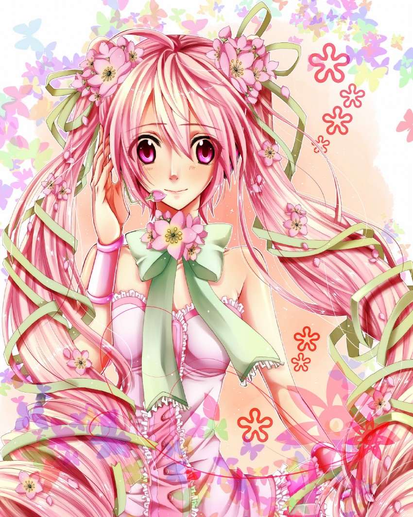 hatsune miku and sakura miku (vocaloid) drawn by fer_vor