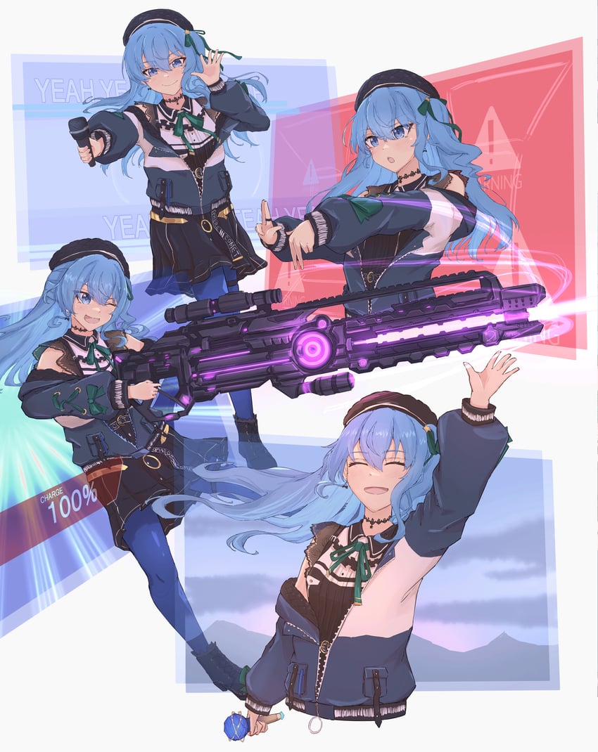 hoshimachi suisei (hololive and 1 more) drawn by daresuku