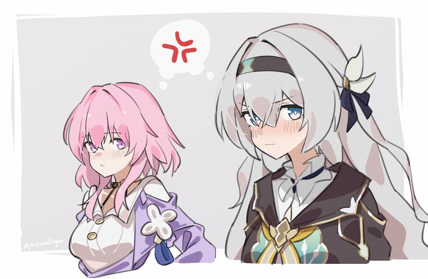 firefly and march 7th (honkai and 1 more) drawn by pascaldinger