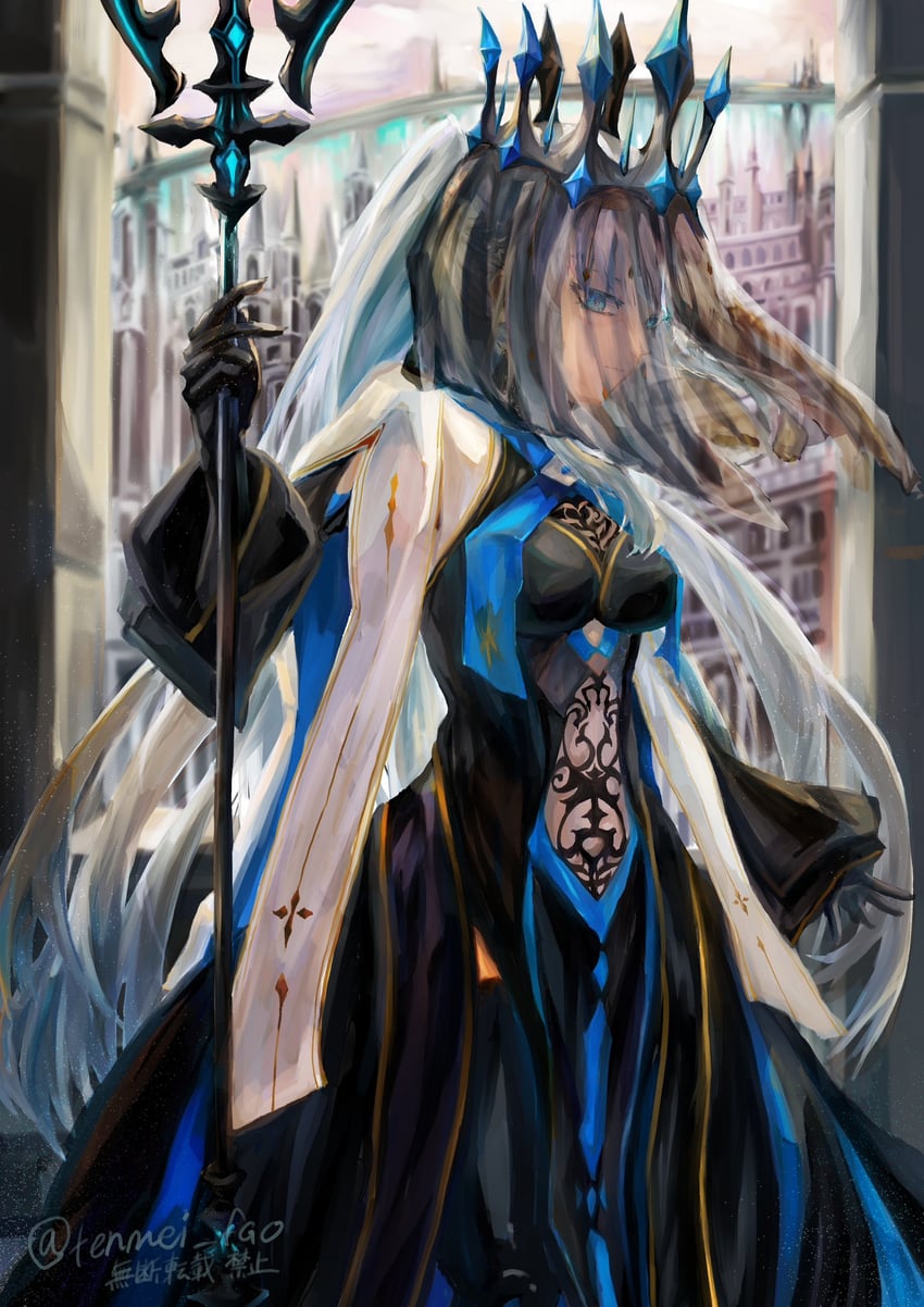 morgan le fay (fate and 1 more) drawn by tenmei_fgo